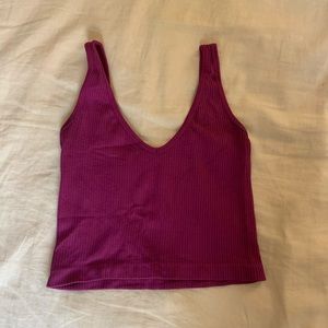 Free people solid rib brami crop top tank